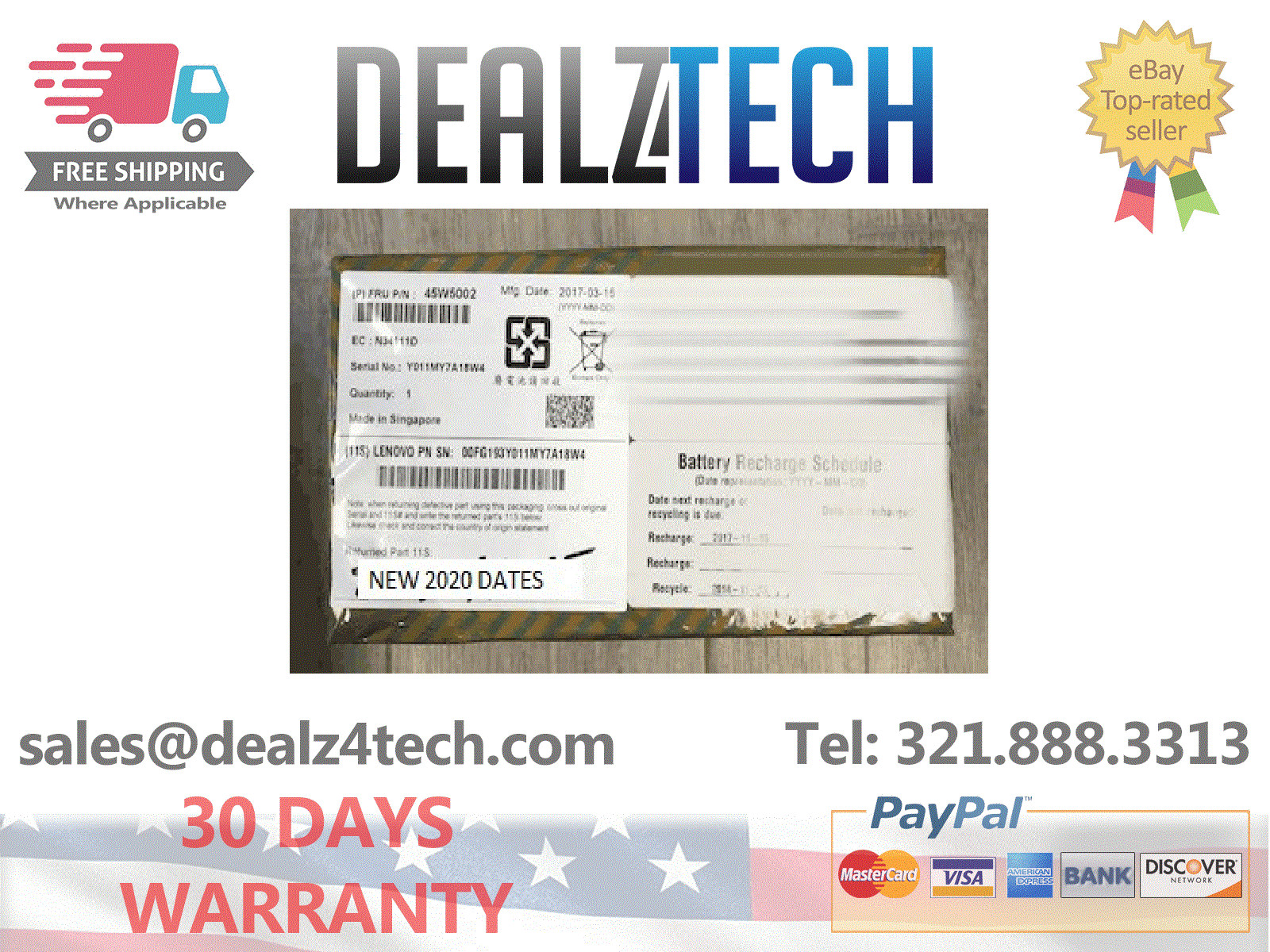 2020 DATES  IBM BLADE RAID BATT BKUP MOD 45W4439 22R6833 00Y3447 17P8979 45W5002
