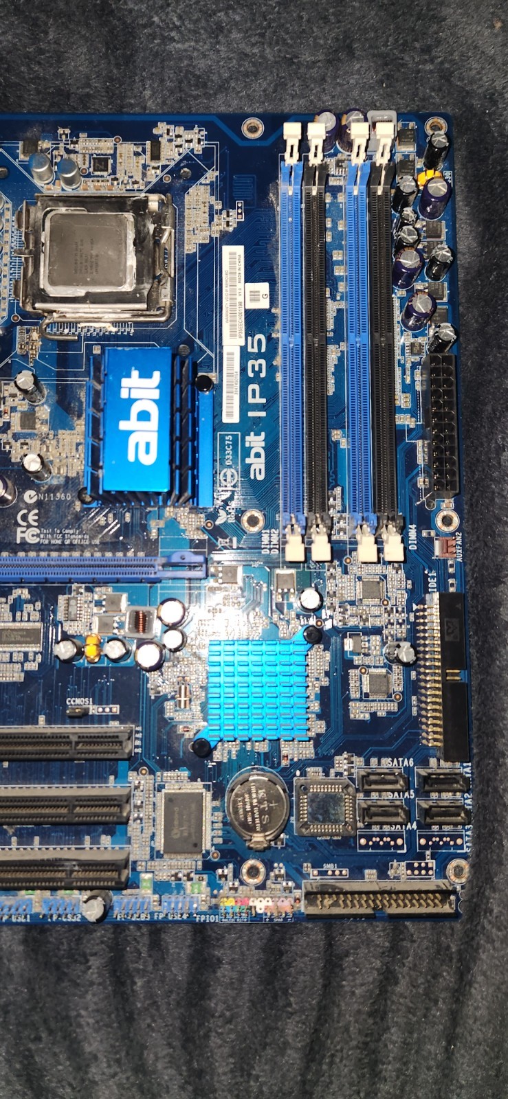 abit ip35 motherboard with intel q6600 processor combo