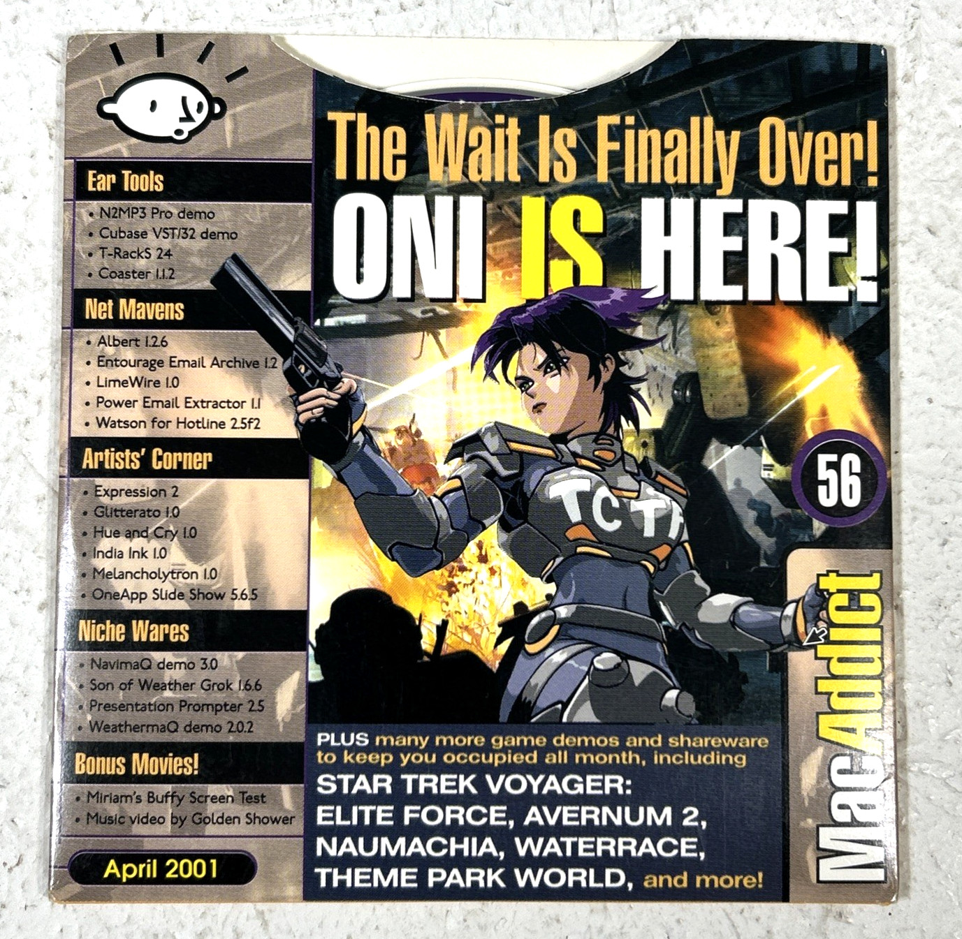 ONI Demo CD April 2001 Mac Addict Magazine Macintosh Game