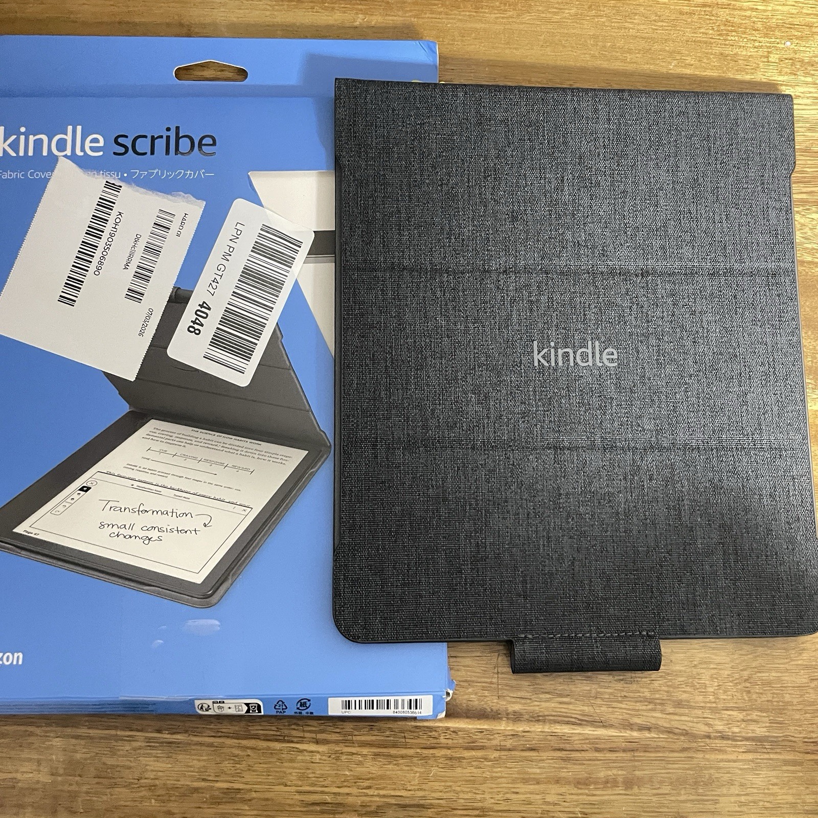 Amazon Kindle Scribe Fabric Folio Cover with Magnetic Attach - Black