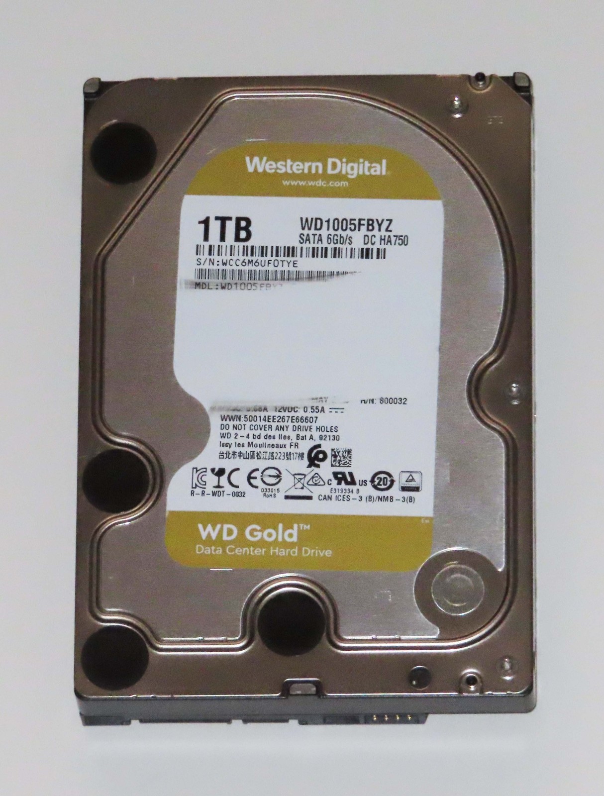 WD Gold DC HA750 WD1005FBYZ 1TB Datacenter 3.5" SATA Hard Drive 7200RPM: Perfect