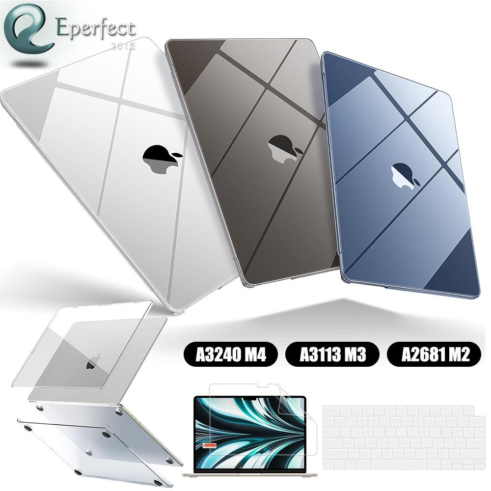 Crystal Clear Hard Shell Case for MacBook Air 13" + Keyboard Cover + LCD Film