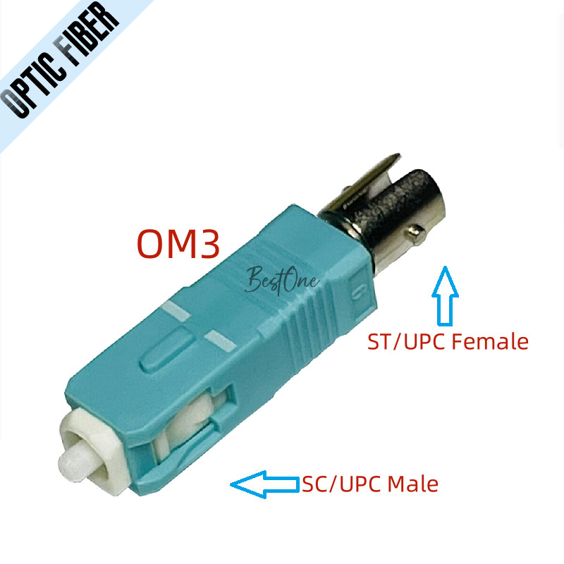 SC Male to ST Female UPC OM3 OM4 Fiber Optic Adapter Optical Coupler Converter