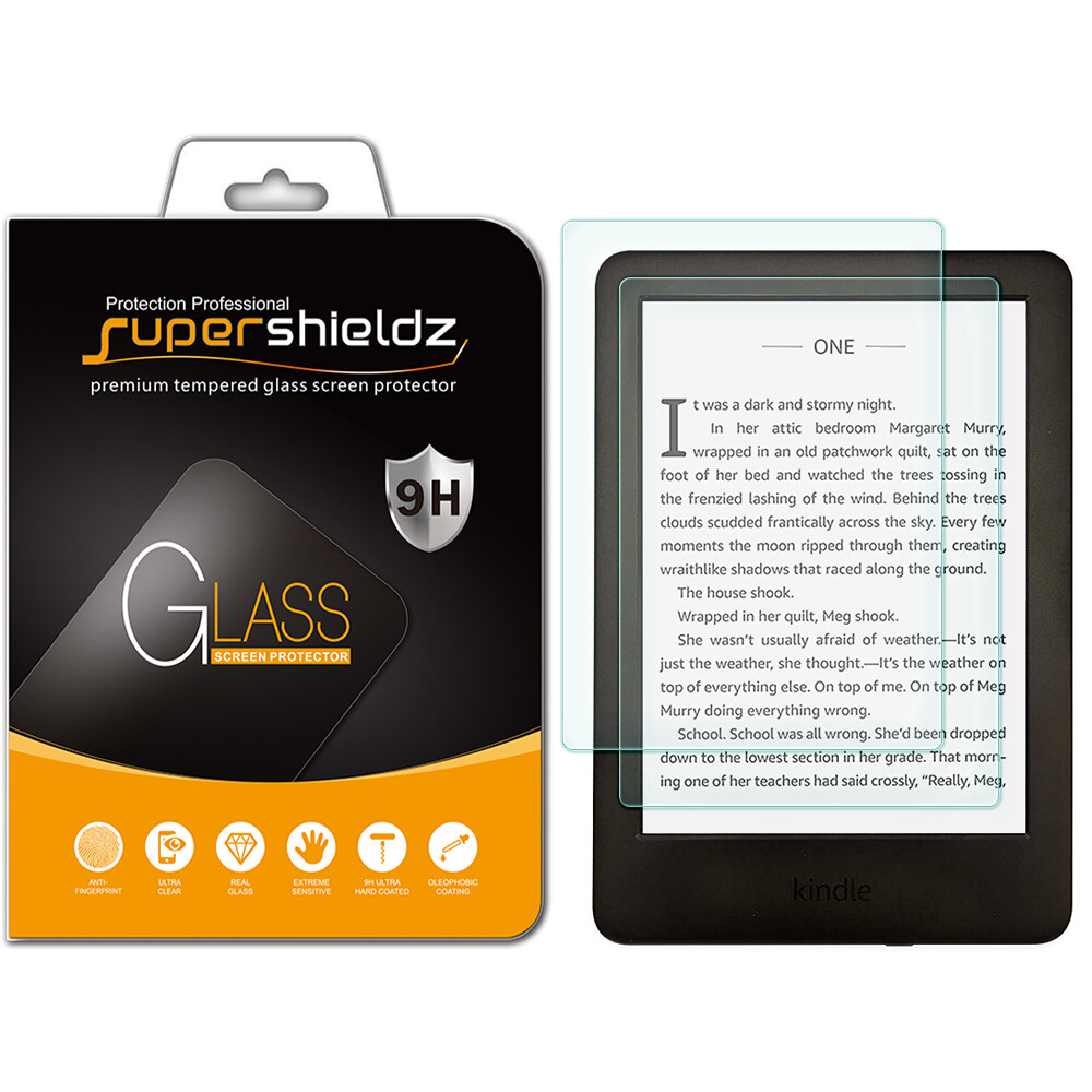 2X Supershieldz Tempered Glass Screen Protector for Kindle/Kids (2019/2022/2024)
