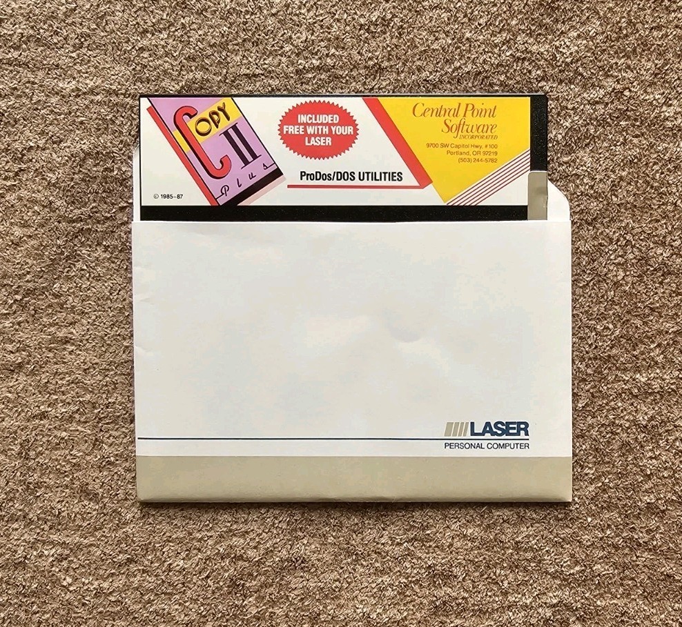 Vintage Copy II Plus 5.25" Floppy Disk Apple II ProDOS/DOS Utilities Laser 128