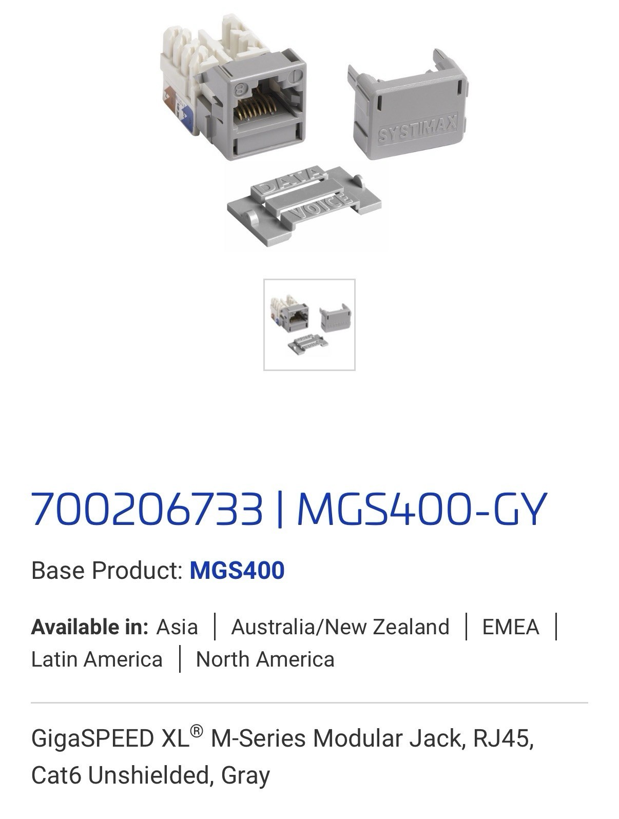 (25) Lot Of COMMSCOPE MGS400BH-270 GRAY CAT 6 Modular Jack RJ45 Port