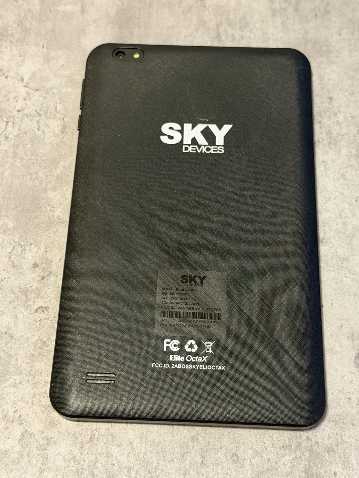Sky Elite OctaX Black Tablet AS IS FOR PARTS ONLY BROKEN