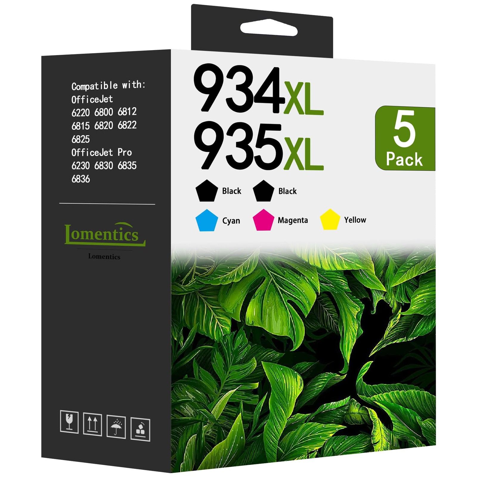 934XL 935XL Black/Color High Yield Ink Cartridges (5-Pack,