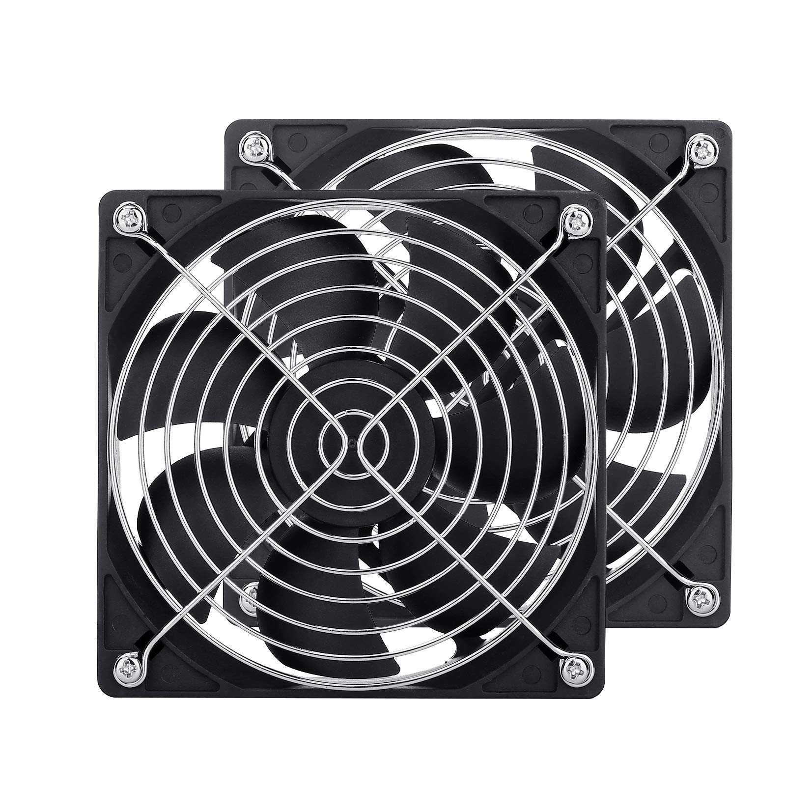 120mm DC 12V Cooling Fan 2 Pack 2 Pin High Performance Computer Fans