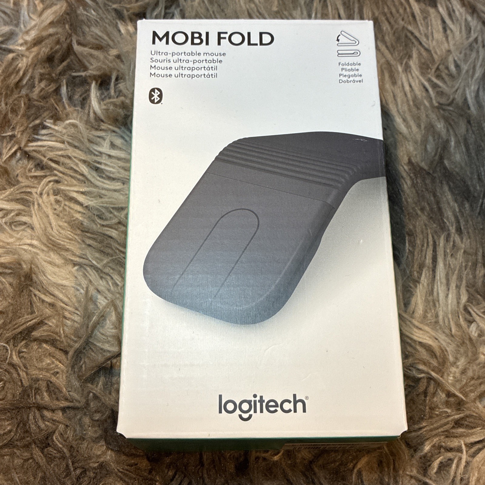 Authentic Logitech MOBI FOLD Ultra-Portable Mouse (910-007601) Open Box