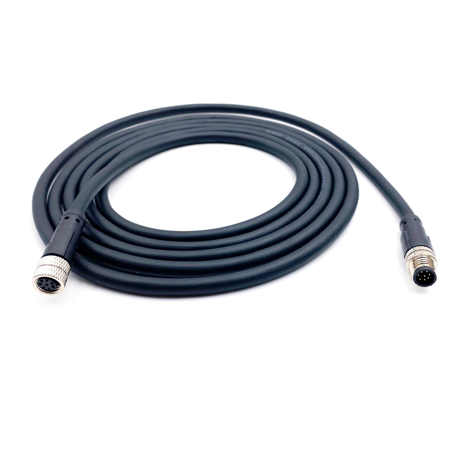 1M M8 8 Pin Male to Female Connector Cable A Code Straight Profibus PVC