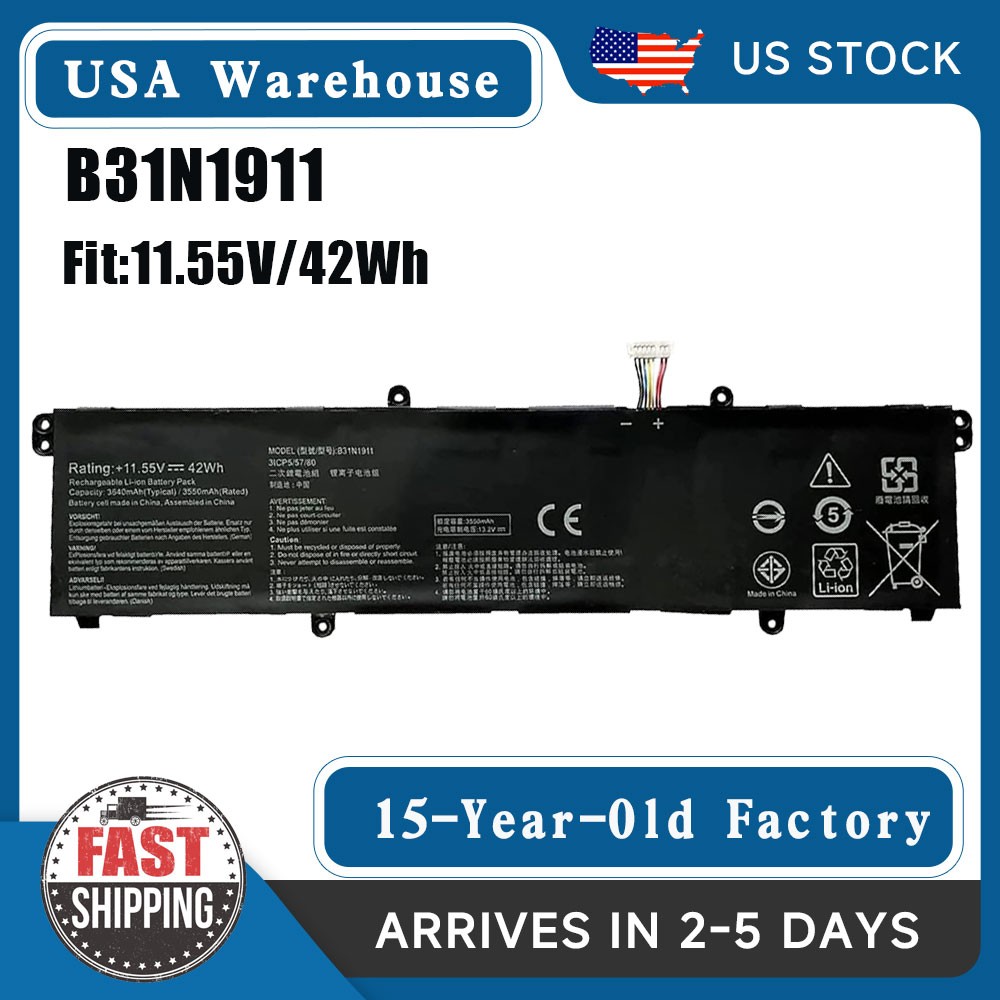 Battery For Asus Vivobook Flip 14 A413FA F413JA R413DA TM420IA B31N1911 TM420IA