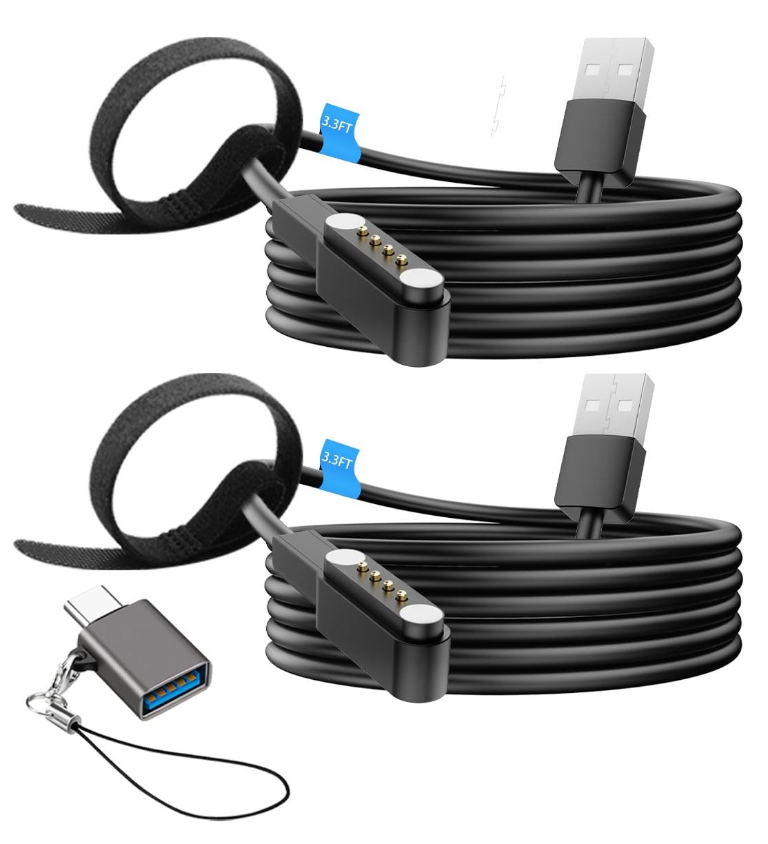 Tedubax 【2-Pack】 USB & USB-C Charger for PLAUD Note AI/Note Pro AI Type C 