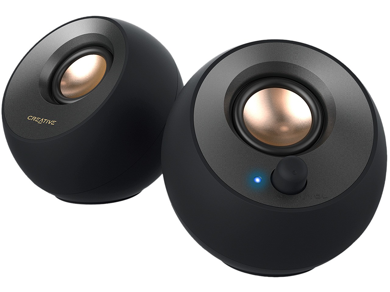 Creative Pebble V2 USB-C Desktop Speakers, Enhanced Bass, Far-Field Drivers,