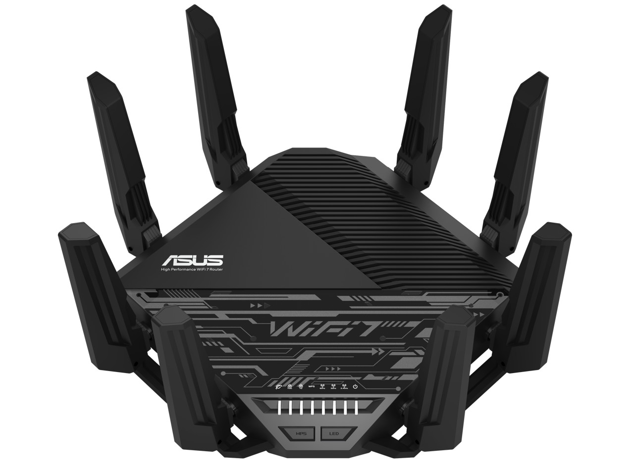 ASUS RT-BE96U BE19000 802.11BE Tri-Band Performance WiFi 7 Extendable Router wit