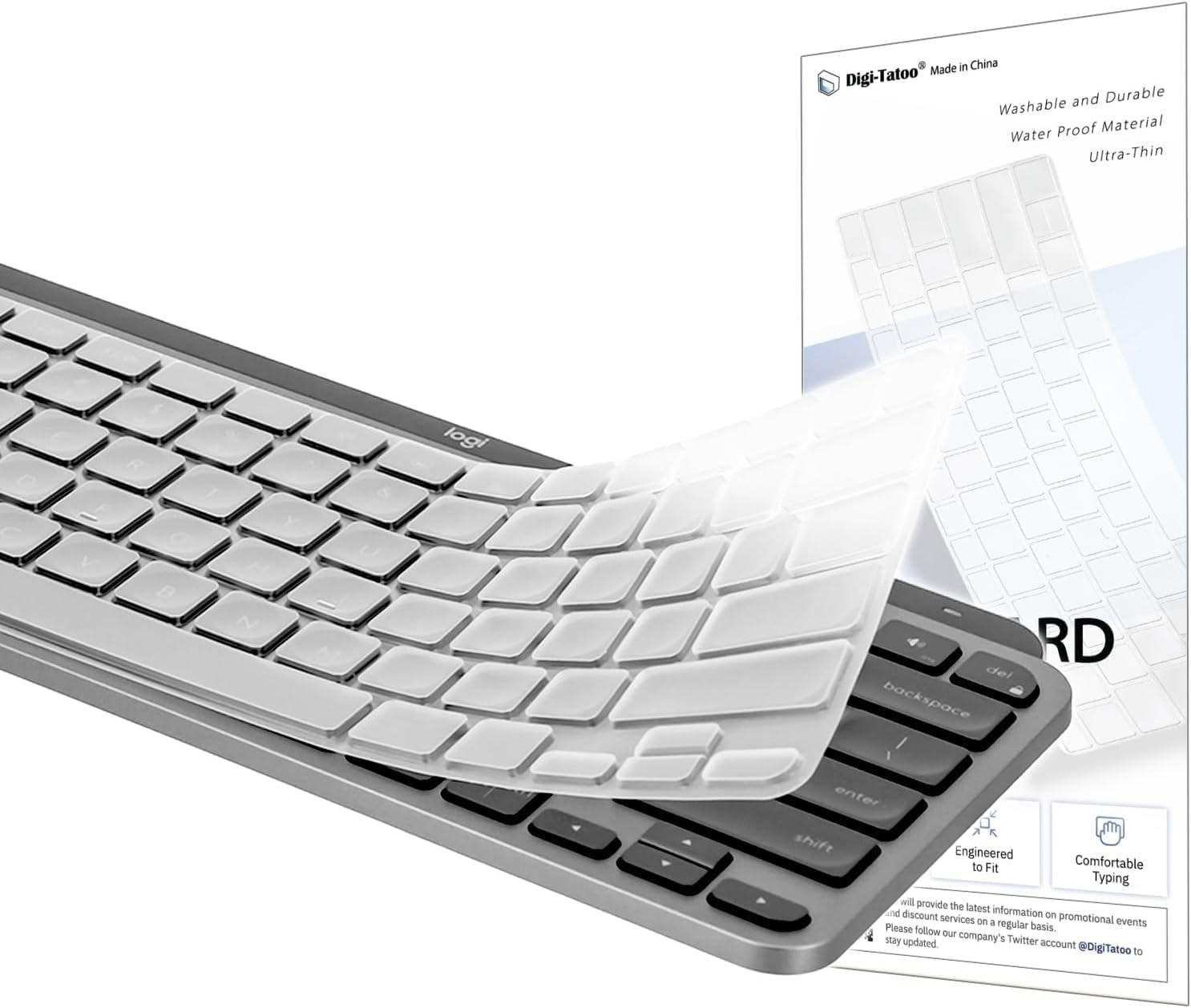 Keyboard Cover for Logitech MX Keys Mini (US Layout) - Ultra Thin, High Transpar