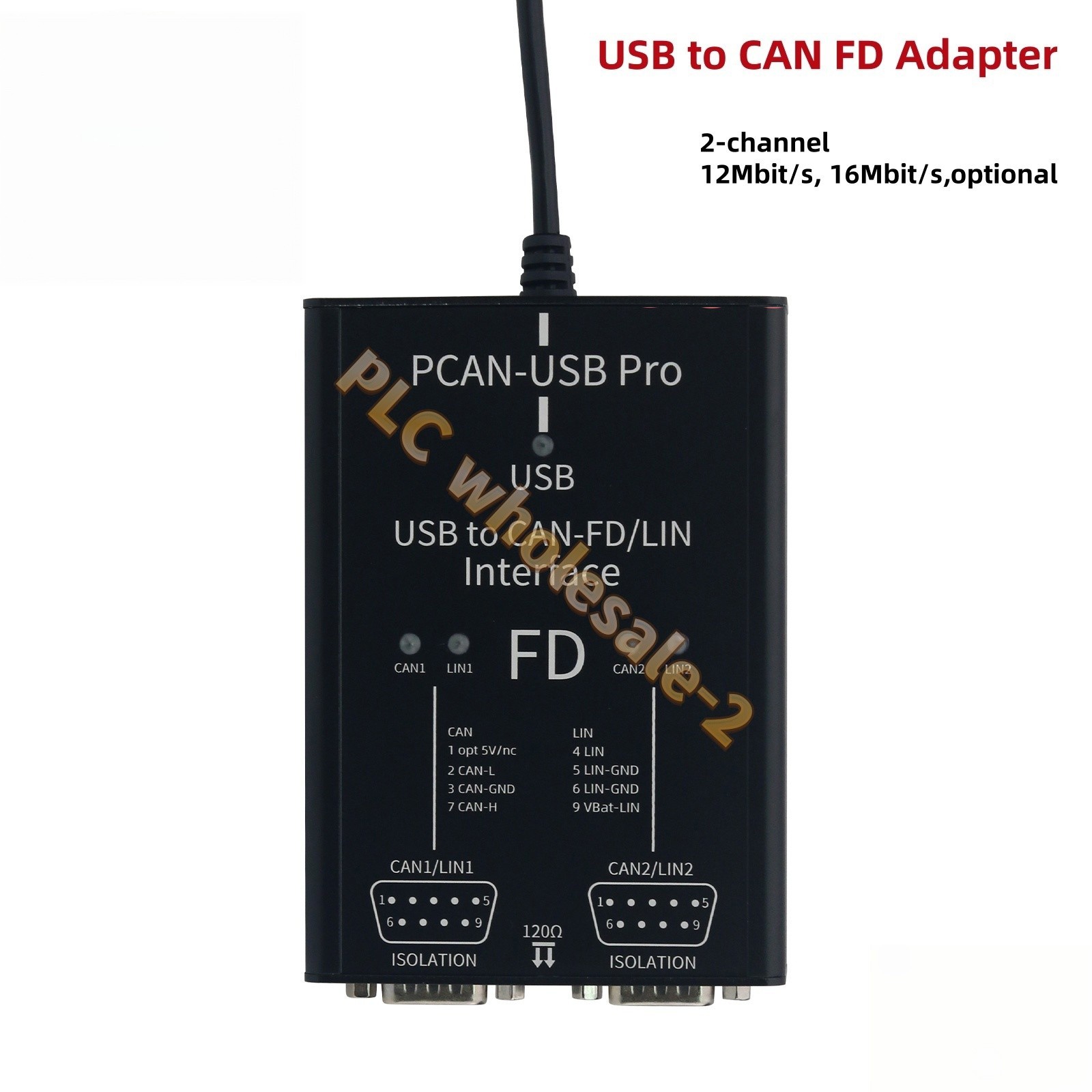 1PC PCAN-USB Pro PCAN FD Pro 2CH 12Mbit/s 16Mbit/s Adapter For IPEH-004061 tp1