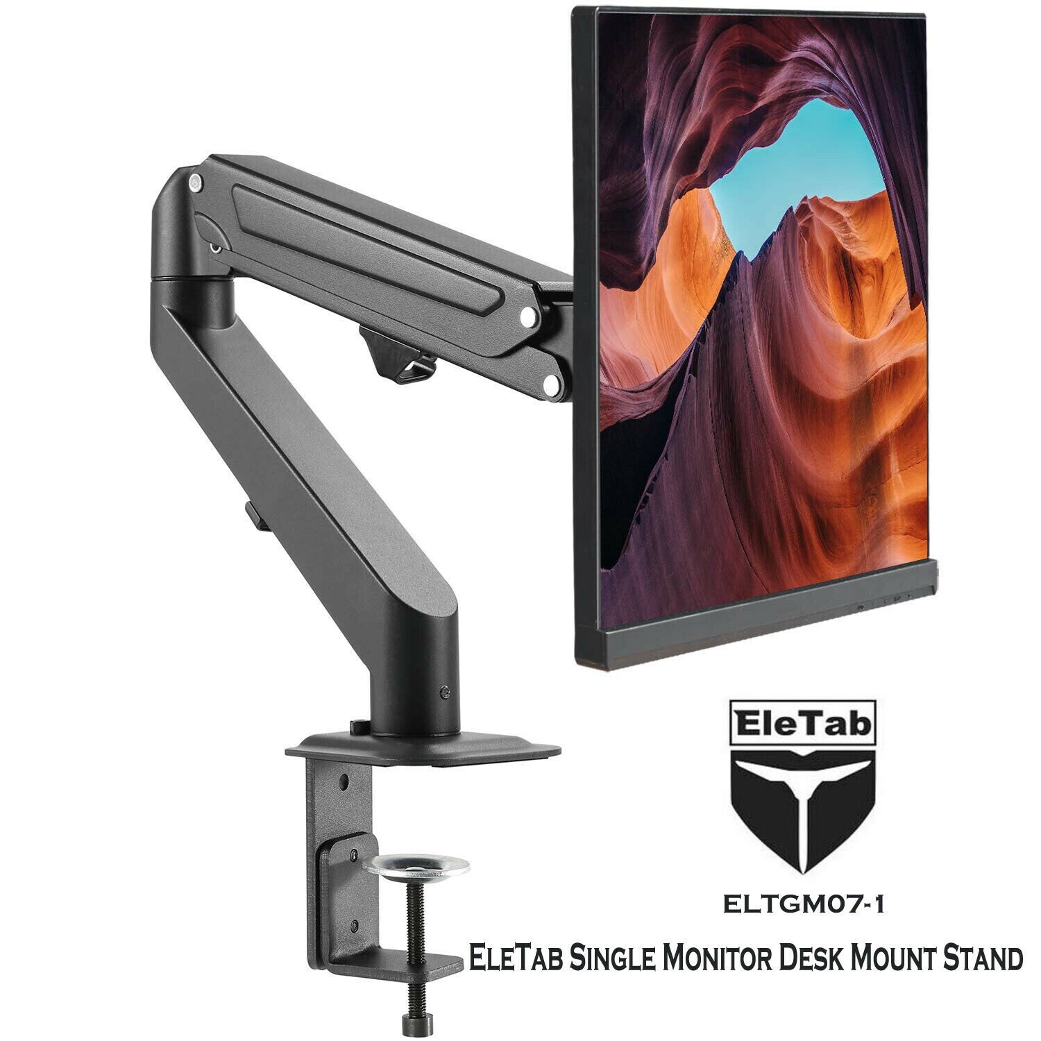 EleTab M07-1 Single Monitor Stand - Articulating Gas Spring Monitor Arm LM07