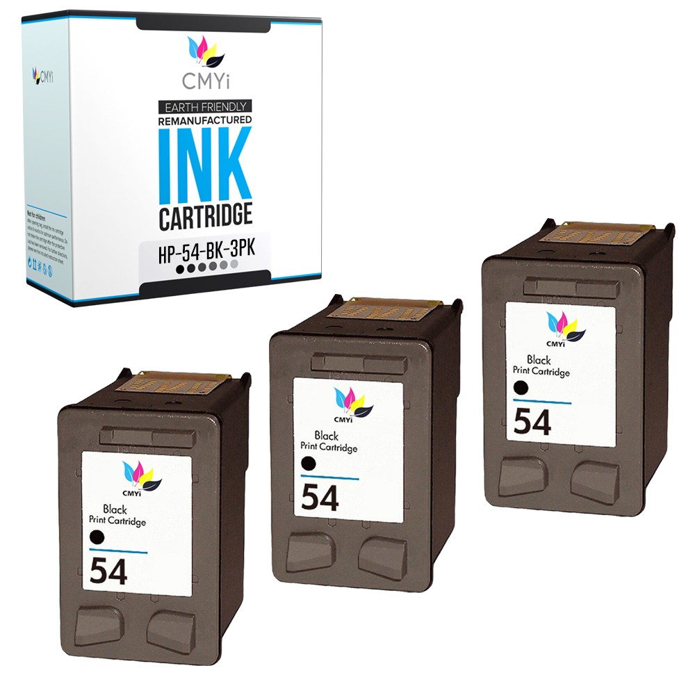 3-Pack Compatible CMYi 54 Printer Cartridges for HP OfficeJet J3640 J3650 J3680