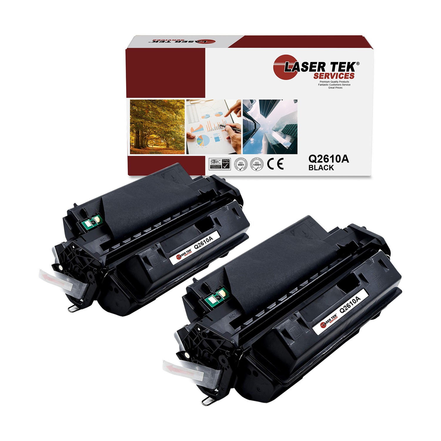 2Pk LTS 10A Q2610A Black Compatible for HP LaserJet 2300 2300L 2300N Toner