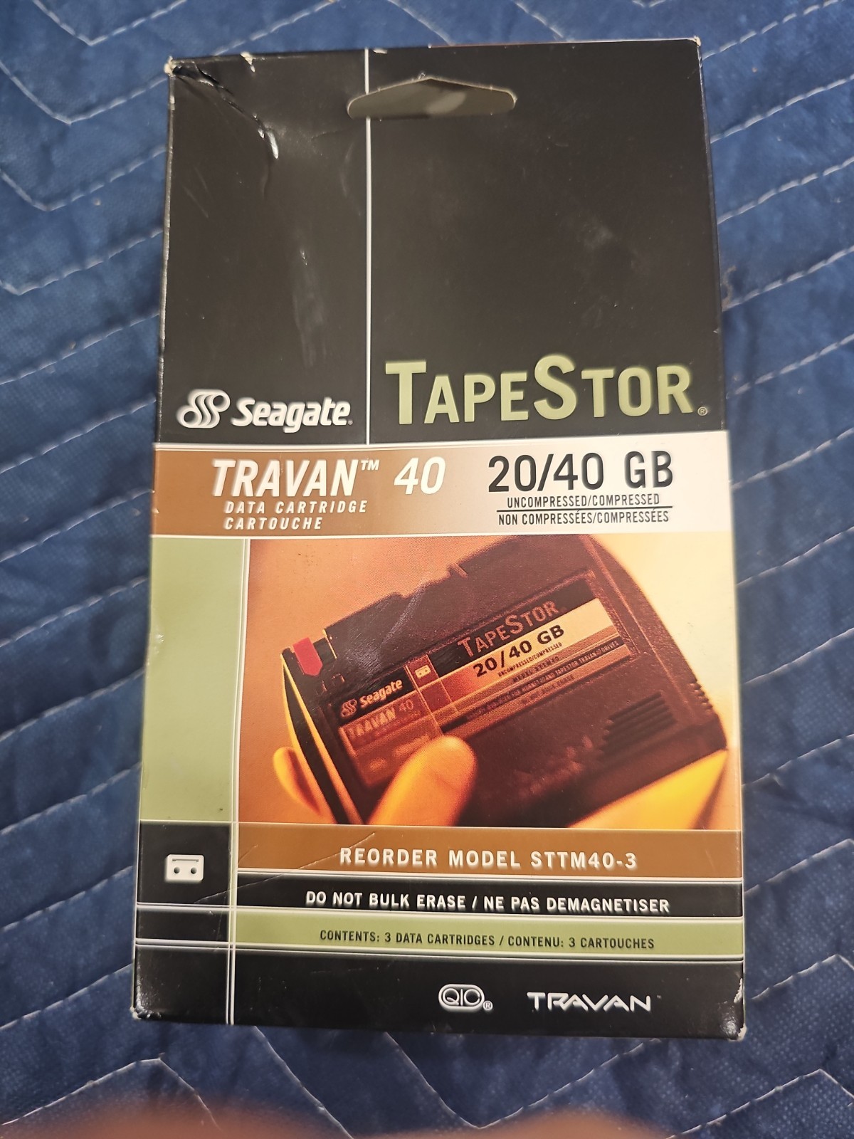 Seagate TapeStor TRAVAN 20 & TRAVAN 40 Data Cartridge 20/40 GB. X4