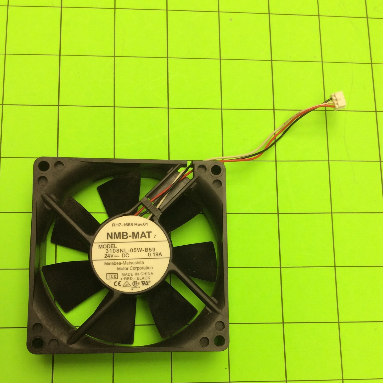 Laser Printer NMB-MAT RH7-1668 3108NL-05W-B59 Cooling Fan