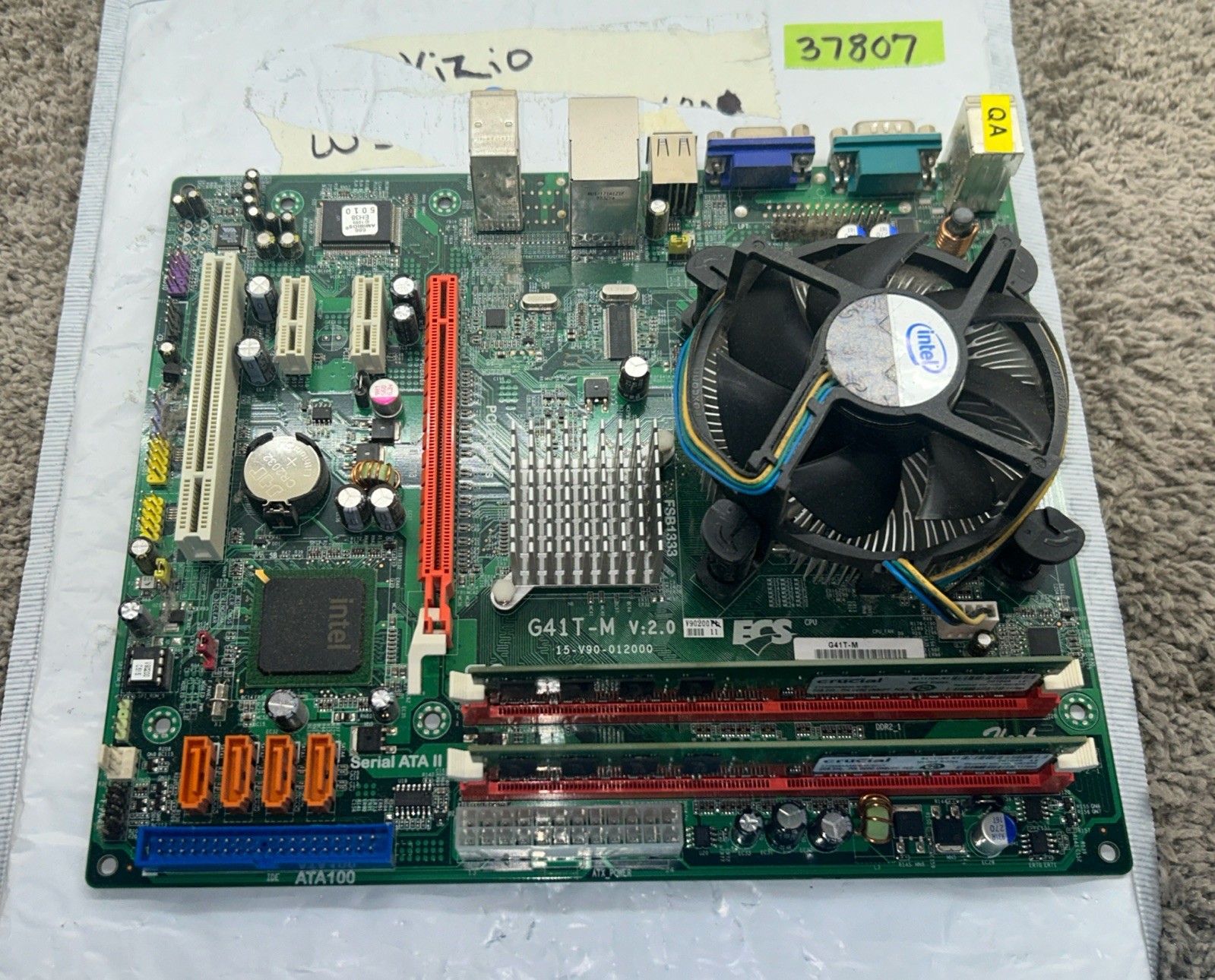 ECS G41T-M(2.0) LGA 775 Intel G41   Intel Motherboard 37807 W / 4 Gb Hdd + CPU