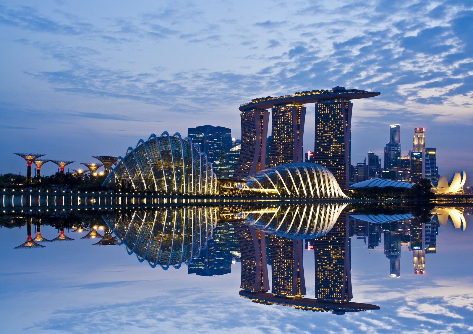 Landscape cityscape architecture reflection singapore Custom Gaming Mat Desk