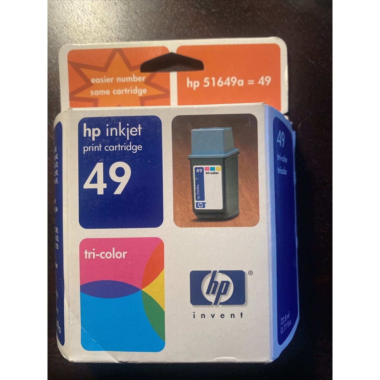 HP 49 Tri-Color Inkjet Print Cartridge Genuine OEM New 51649A Expired Dec 2002
