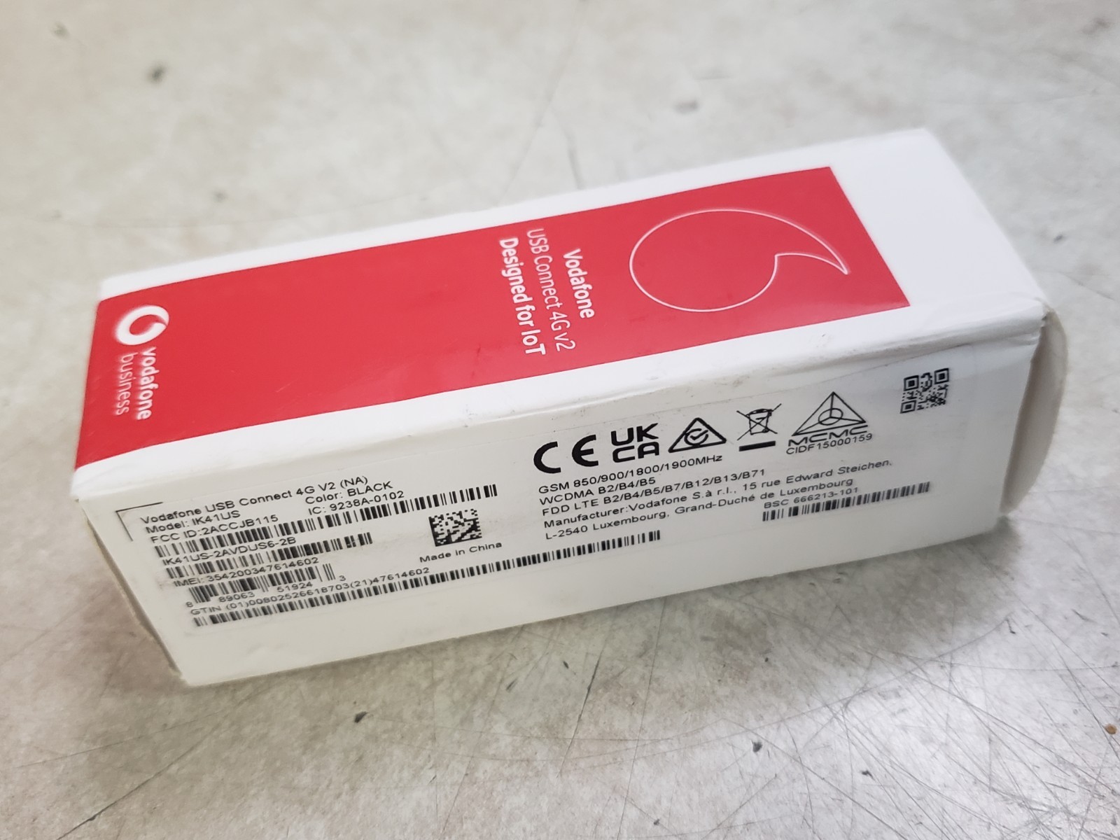 Vodafone USB Connect 4G v2 Designed for IoT Device Black