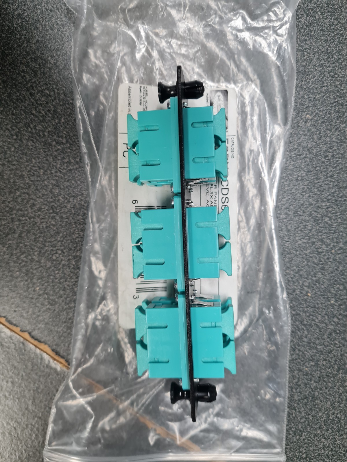 HUBBELL PREMISE WIRING FSPSCDS3B FSP Adapter Panel,SC Duplex