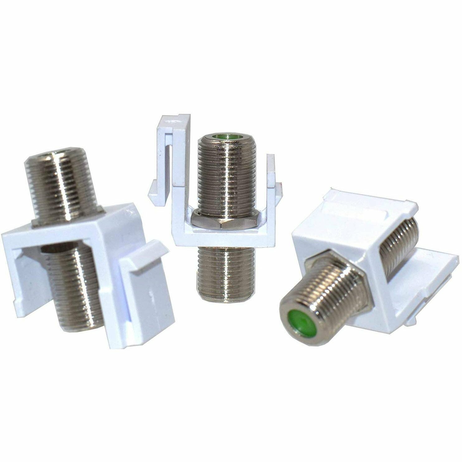 4G Snap-In F Type Coax RG6 RG59 Insert Keystone Connector Modular Coupler 10/pk