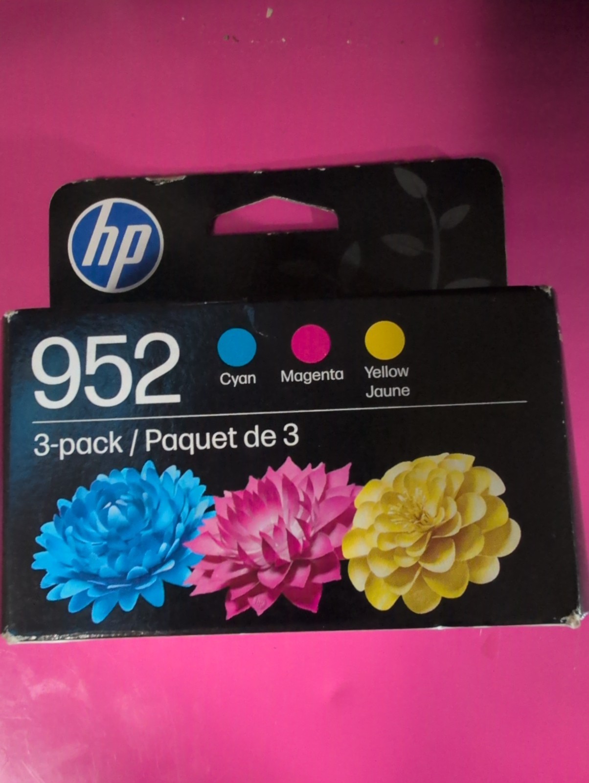 HP 952 3-PACK Cyan Magenta and Yellow Ink Cartridges - Genuine