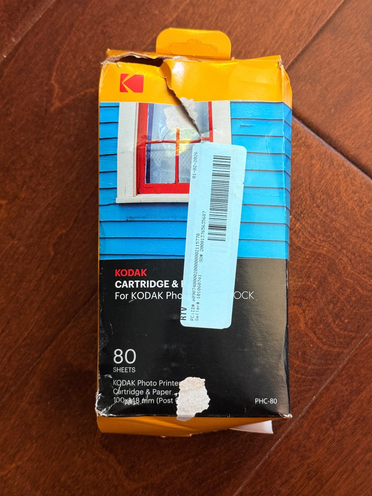 KODAK Dock Plus & Photo Printer Cartridge PHC-80 (Damaged Box)