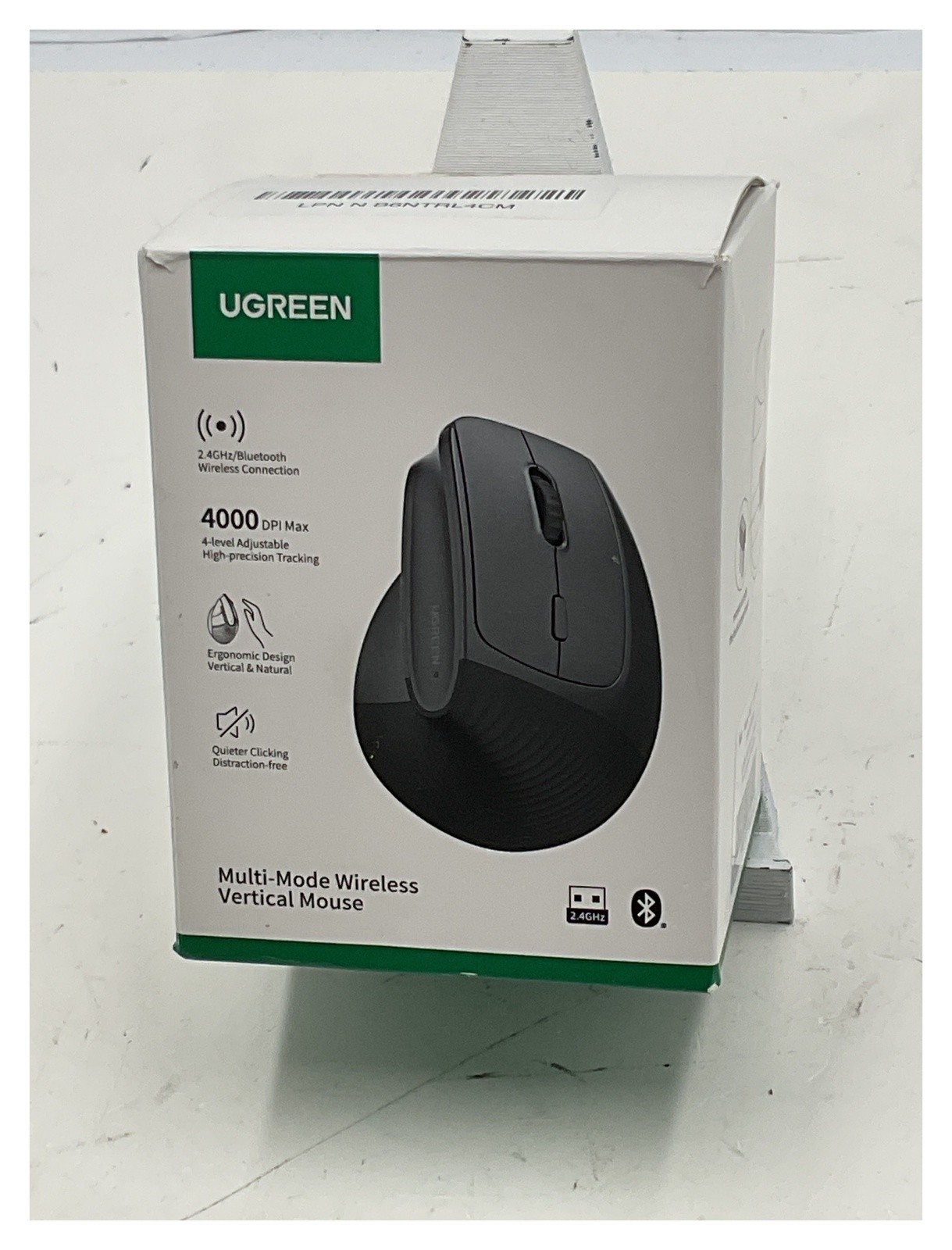 UGREEN M571P Vertical Wireless Mouse 4000 DPI Bluetooth 5.4 2.4G Ergonomic Black