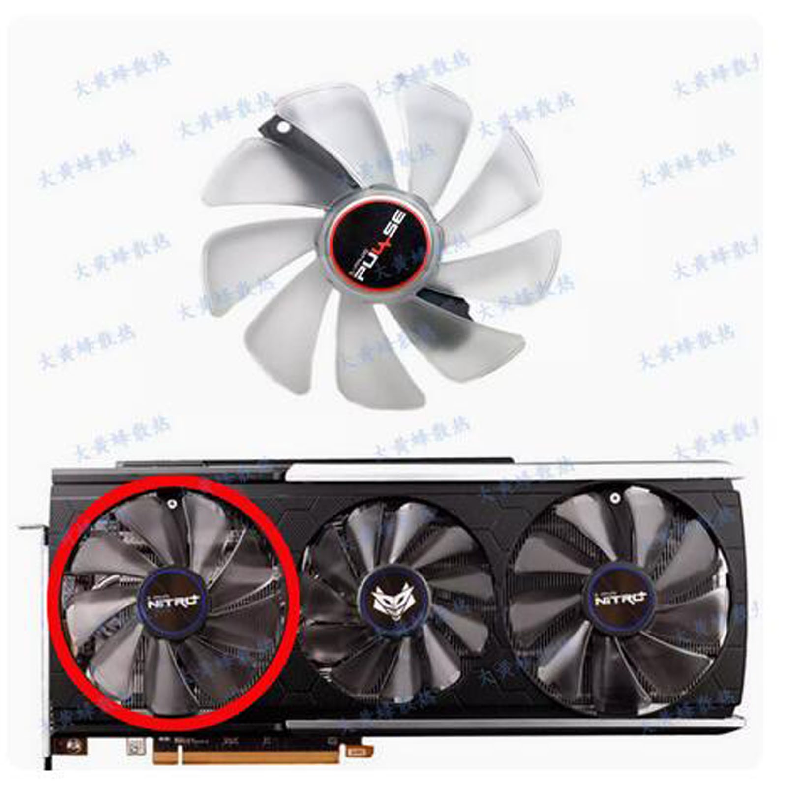 For SAPPHIRE RX5700XT Ultra Platinum Aurora Fan FDC10H12D9-C/FD10015M12D Parts