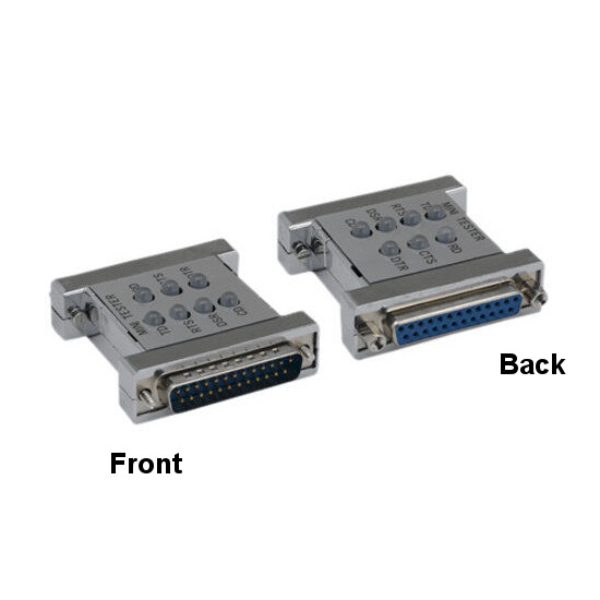 [x10] DB25 Male to Female Serial Mini Tester Troubleshoot/Diagnose RS232 Device