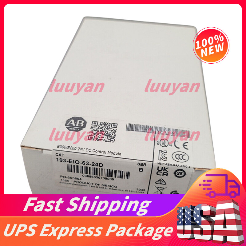 Allen-Bradley New Factory Sealed 193-EIO-63-24D SER B 24VDC (WH) NSMP