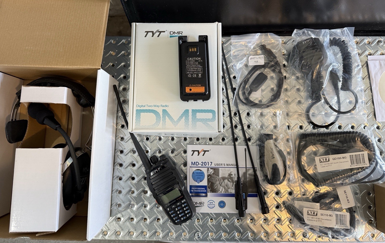 M294. XLT HEAVY DUTY HEADSET & TYT Professional Communications Set w/ accesories