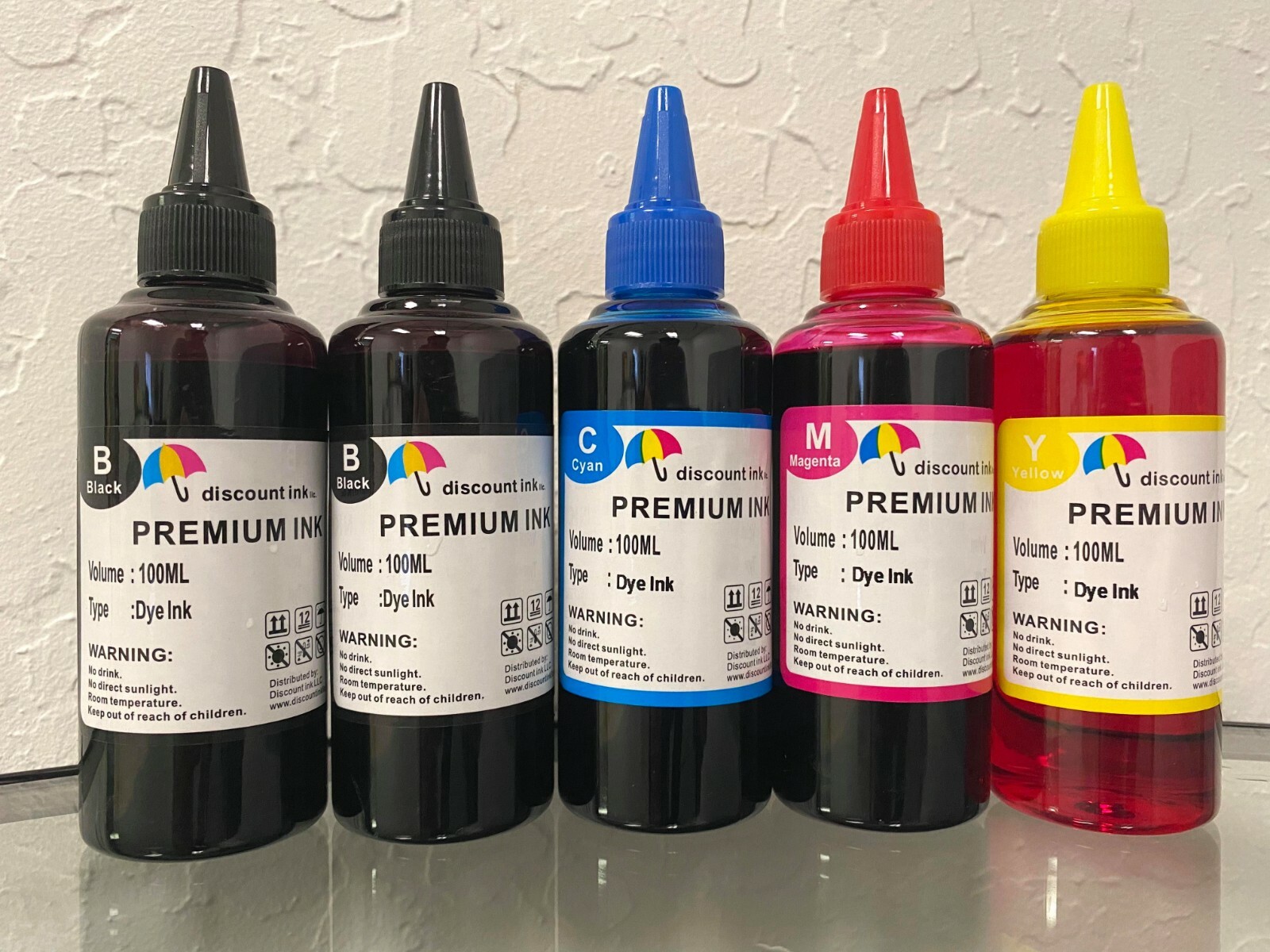 Bulk Universal 5x100ml refill ink for HP Canon Epson Brother Lexmark Dell Print