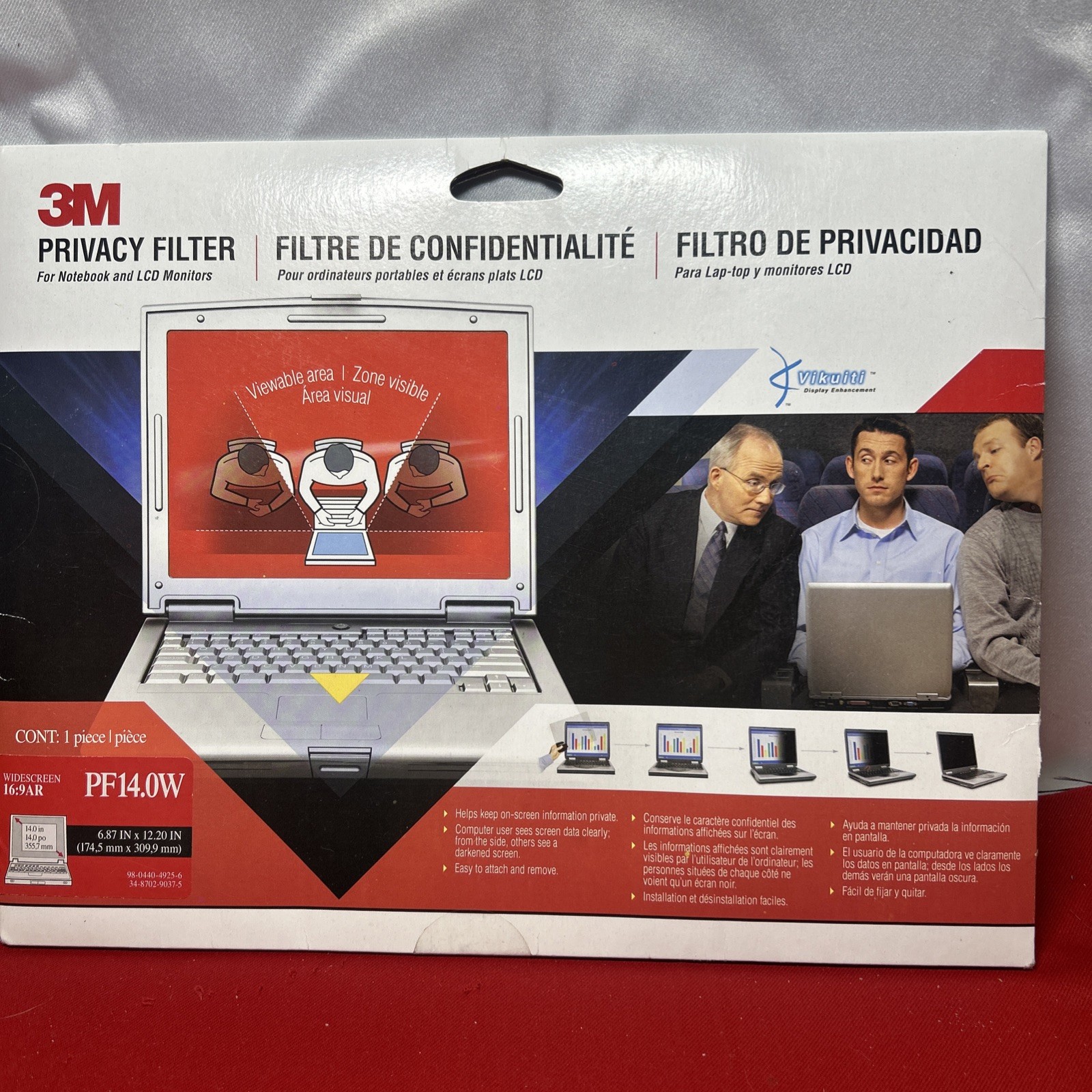 3M PF140W9B 16:9 Frameless Blackout Privacy Filter for 14" Laptops  B3