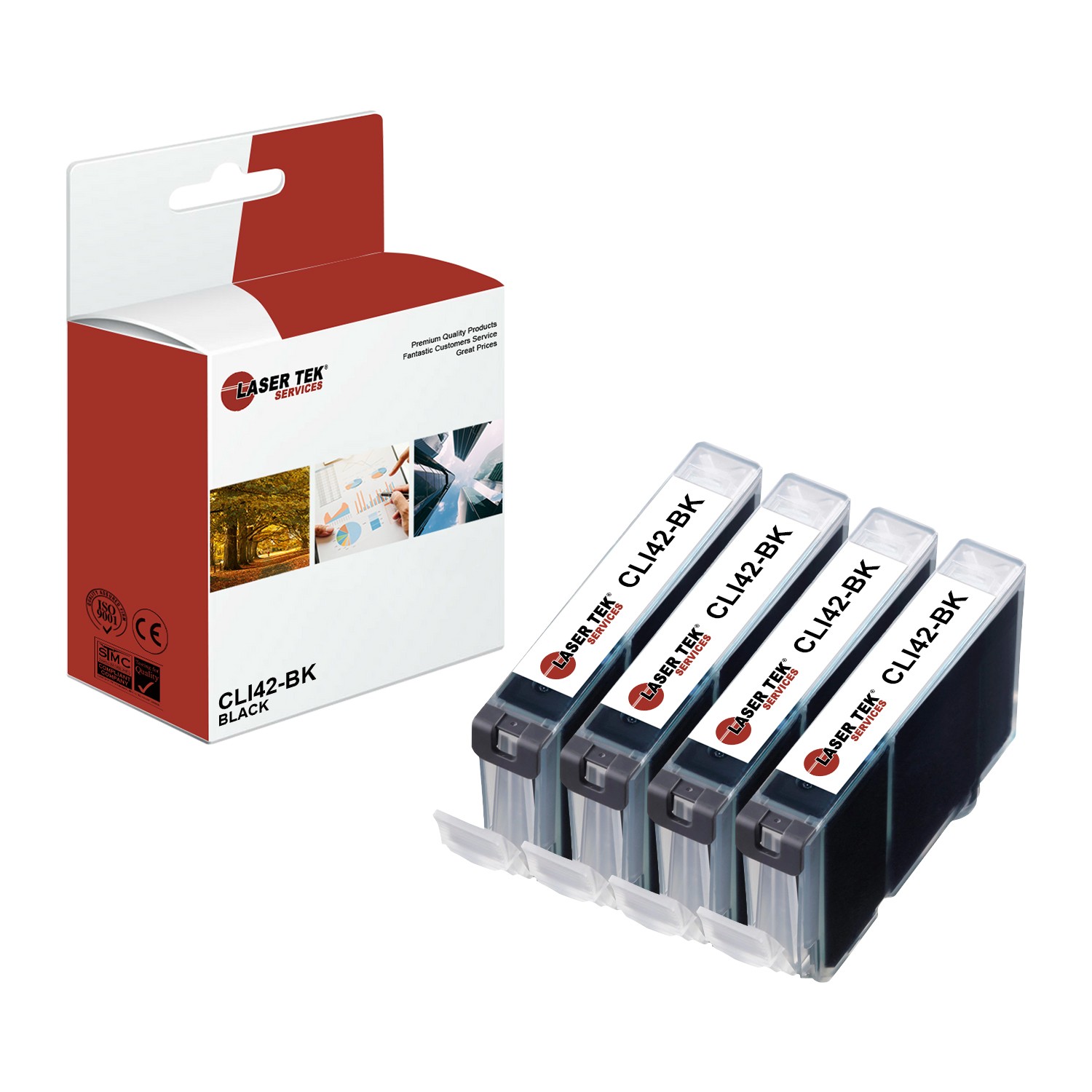4Pk LTS CLI42-BK Black HY Compatible for Canon Pixma PRO-100 Ink Cartridge