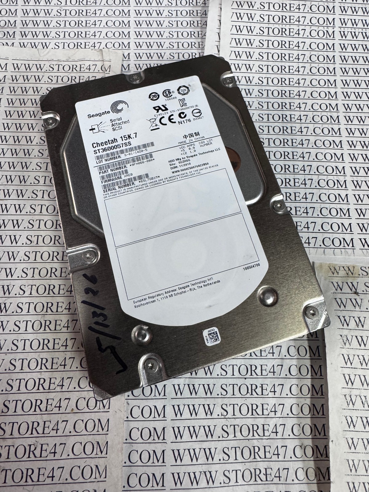 DELL SEAGATE CHEETAH 15k RPM 600gb ST3600057SS  9Fn066-080 SAS  SERVER DRIVE