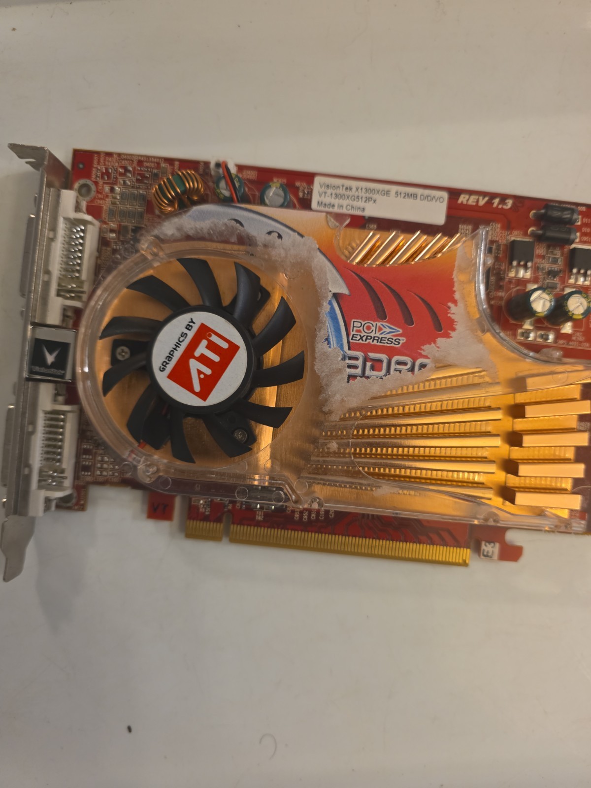 Visiontek ATI Radeon X1300 XGE 512MB 128Bit DDR2 AGP Graphics Card VT-1300XG512A