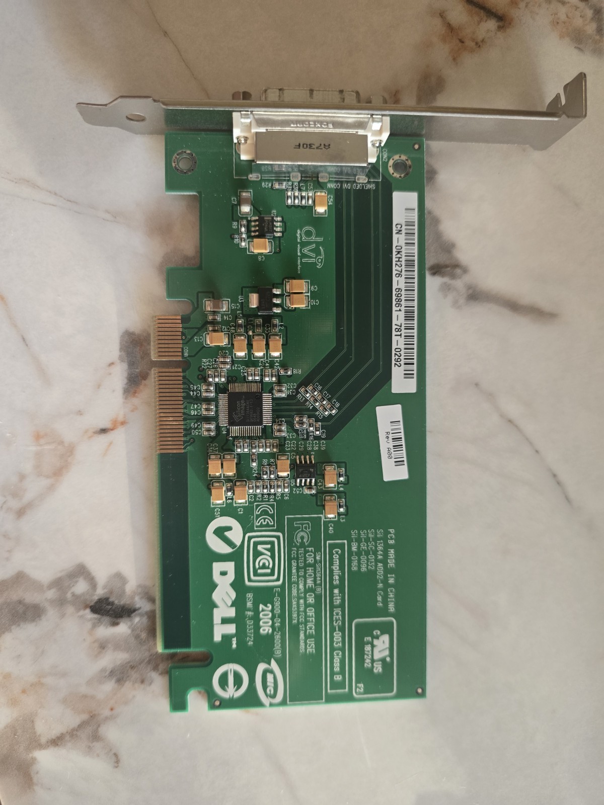 Dell KH276 SDVO ADD2 DVI-D Video Adapter Card PCIe x16 OptiPlex CN-0KH276