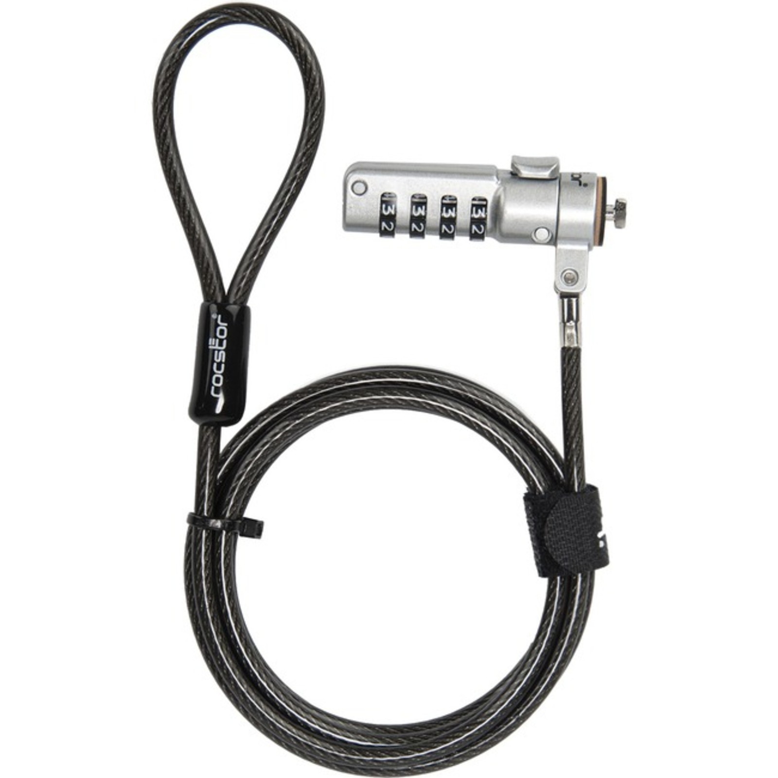 Rocstor - Y1RB002-B1 - Rocstor Rocbolt R22 Cable Lock - 6 ft Cable - Resettable