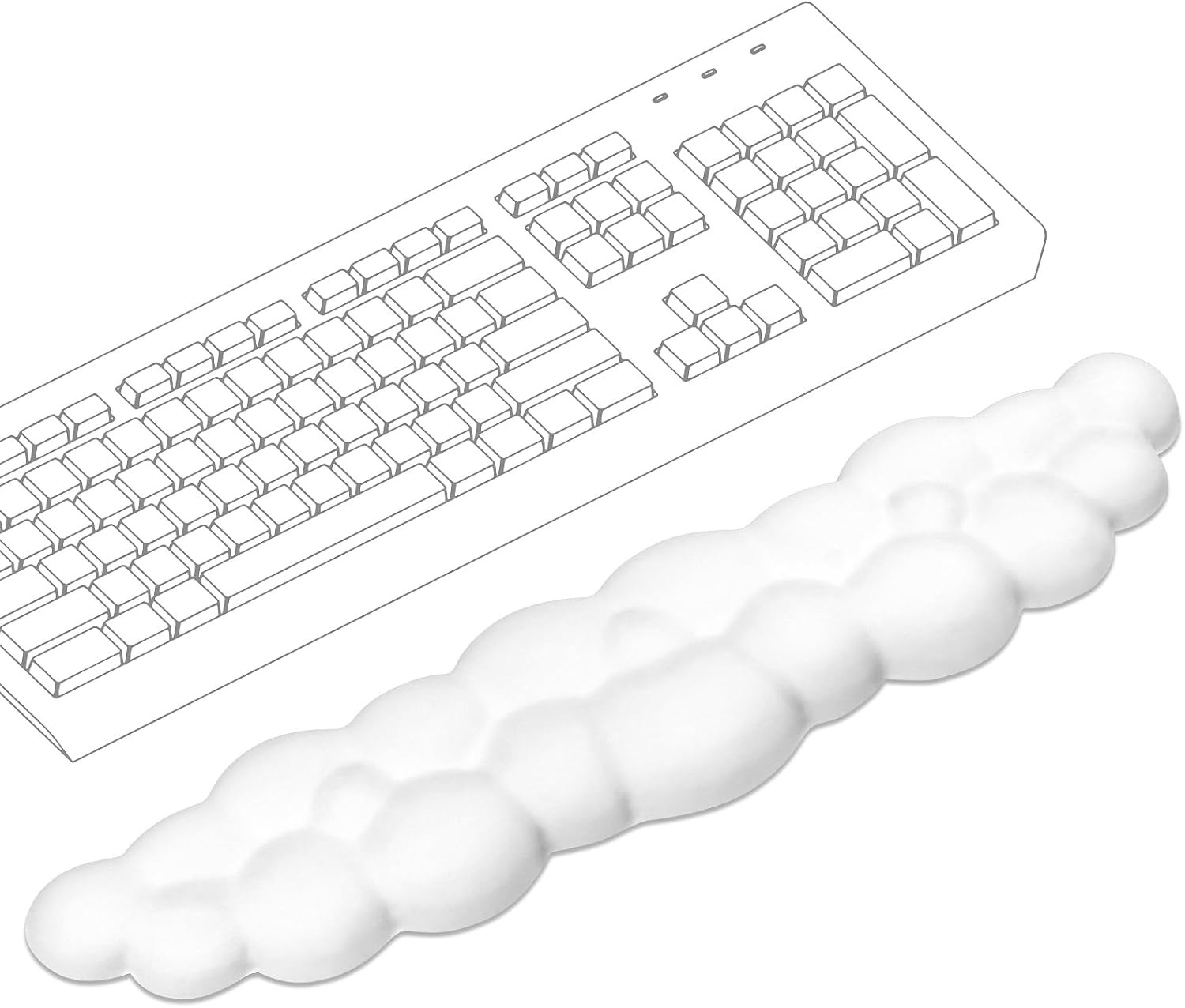 Cloud Wrist Rest Keyboard – Memory Foam W/ PU Leather Wrist Support Computer