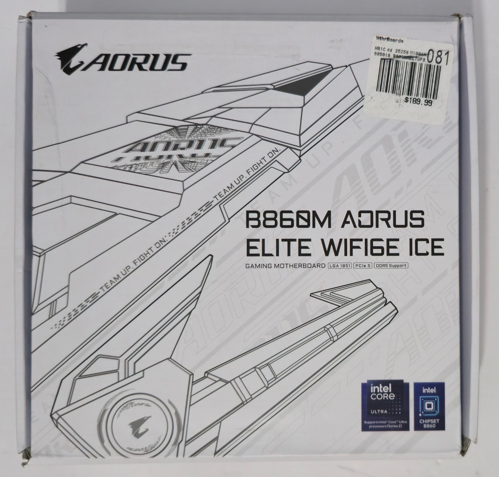 GIGABYTE B860M AORUS ELITE WIFI6E ICE MicroATX Intel LGA 1851 DDR5 *READ*