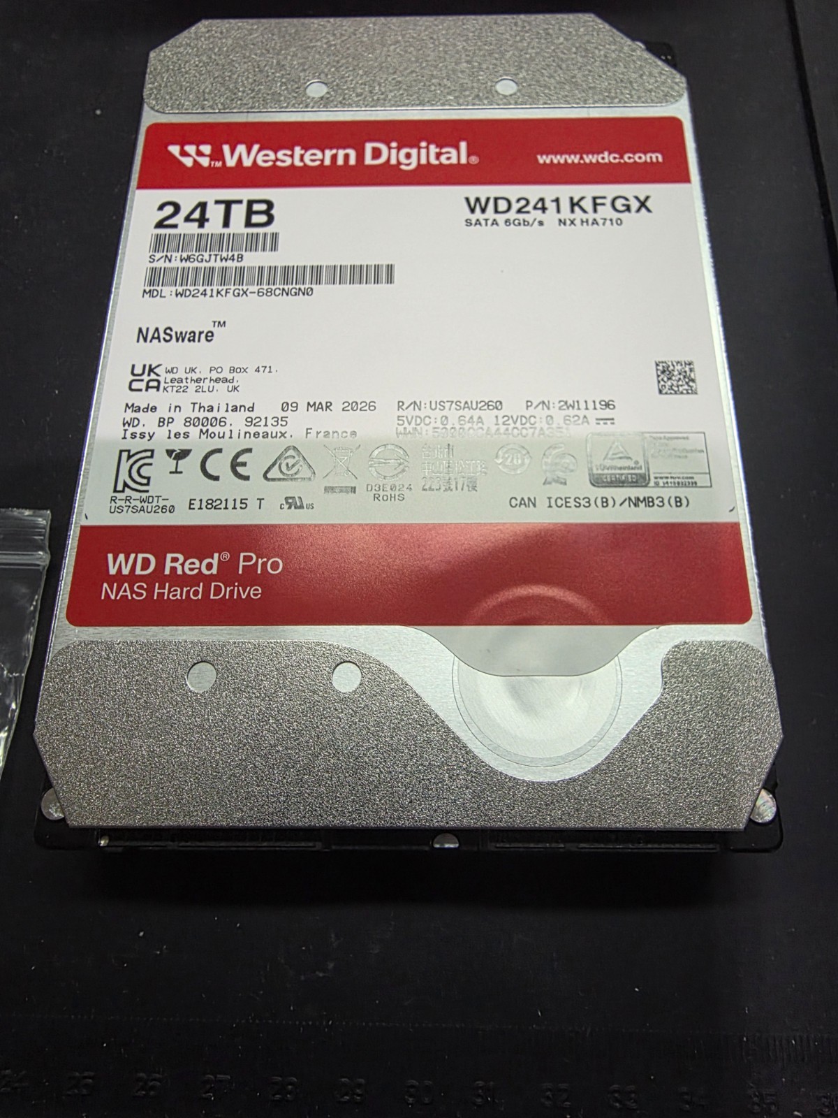 Western Digital WD Red Pro 24TB 7200 RPM SATA WD241KFGX HDD