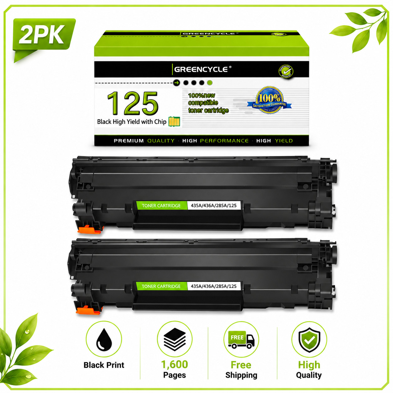 CRG125 For Canon 125 Toner Cartridge imageCLASS LBP6000 LBP6000B LBP6018 *2